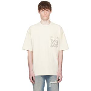 26 SS 아미리 남성 오프 화이트 MA 아웃라인 오버사이즈 티셔츠 252886M213009