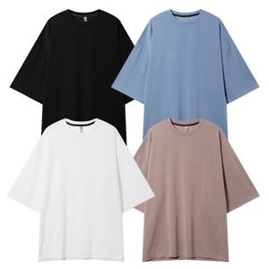 남자 분또 솔리드 트임 라운드 반팔 티셔츠 AC-TSH-Q029-소라