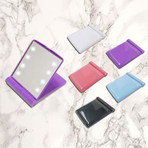 포켓 양면 접이식 거울 조명 메이크업거울 메이크업 LED손거울 조명거울 메이크업거울 화장거울 양면거울