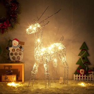 크리스마스장식 캐럴 샤인 크리스마스 장식 실버 사슴 트리장식소품