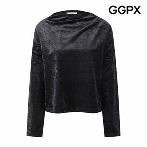 [GGPX] 드레이프 벨벳 블라우스 (GQ1SH001F)