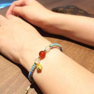 행운부적 염주팔찌 여자팔찌 불교팔찌 연꽃팔찌