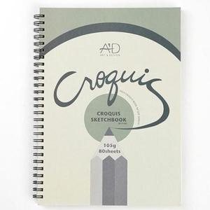 스케치북 아트앤디자인 고급크로키북 B4 105g(좌철)