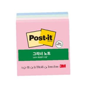 (3M) 포스트잇 그리너노트 654-4RP-AP 스윗스프링클즈/76x76 (1개)