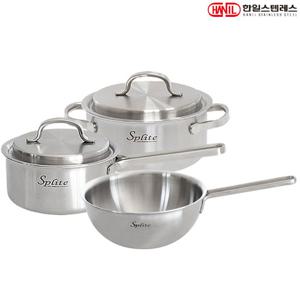 한일스텐레스 스플릿 IH통5중 304스텐 냄비후라이팬세트 3종A 편16+양18+웍20