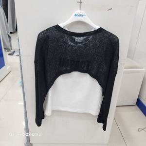 [에꼴리에]에꼴리에 쿨니트레터링레이어드티 24PT483_SC