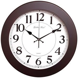 GB4404 무소음 중형 벽시계 40cm 브라운 제조한국