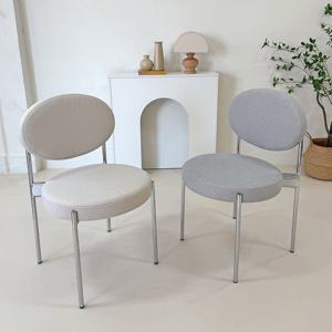 나무뜰 디오 패브릭 크롬체어 카페 식탁의자 CMN175C (착불)