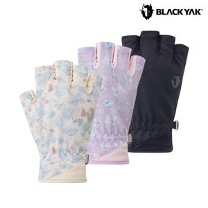 블랙야크 여성 꽃무늬 여름 자전거 사이클 등산 반장갑 W하프글러브 2BYGVSU908