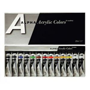 알파 준전문가용 실버라벨 아크릴물감 20ml 13색 전문가용물감 그림물감 전문가물감 미술용품 미술물감 미