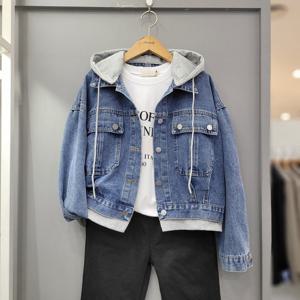 [무자크]배색디테일 후드청자켓 P3JK19