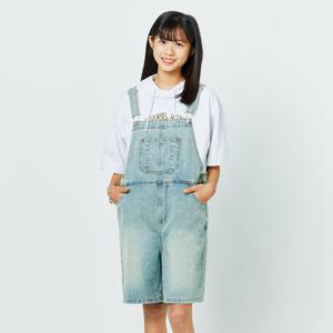 [소이] 여자 여름이월 4.5부 오버롤 빈티지 블루진(25M1258)