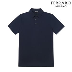 [페라로밀라노] 아이스코튼 카라 반팔 티셔츠 네이비 AM0DKS20949