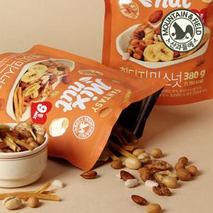 [산과들에] 환타지 믹스넛 380g x4봉 (아몬드 땅콩 고구마스틱 등 견과믹스너트)