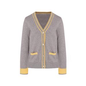 [택가 199,000원] 크로커다일레이디 컬러 배색 니트 가디건_CLDWSW110