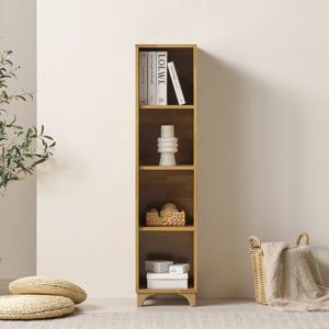 [착불배송] F41560 멀바우 300 4칸 책장 1color 틈새책장 오픈책장 거실책장 4단책장 서재책장 책장수납장 책장선반 거실선반 거실장식장 거실진열장