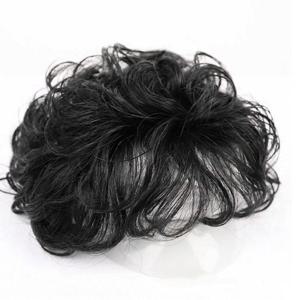 웨이브 정수리 헤어피스 블랙 인모 볼륨 똑딱이 붙임머리