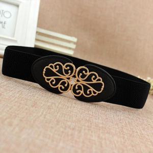 스판밴드벨트 엘레강스 스판 밴드벨트(블랙) 와이드 밴딩벨트