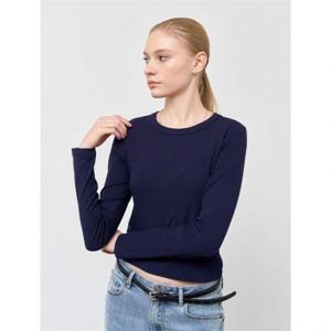 제너럴아이디어 슬림 크루넥 롱 슬리브 티 [NAVY] WBE1L01502 383664
