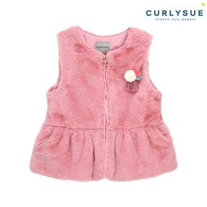 [컬리수]핑크파우더 퍼조끼 CNW0GAVE03PI