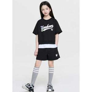 MLB키즈 여아 레이어드 반팔세트 (7FS1B0663BKS)