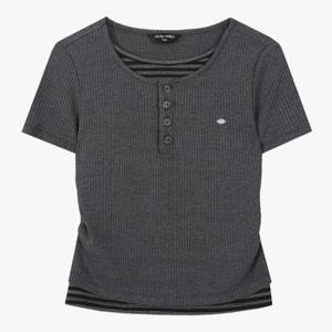 더데이걸 HC17 힙티지 레이어드 골지 반팔티 THRA26312