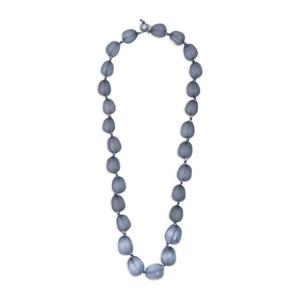 엠포리오아르마니 로고 참 프로스티드 레진 비즈 목걸이 EW0045