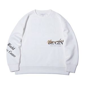 [인터크루]여성 레터링호일믹스롱맨투맨 ITW1TM57AOH (OF화이트)