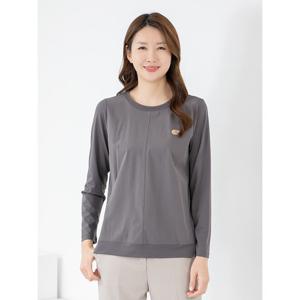 [모슬린]엄마옷 티셔츠 긴팔 라운드 무지  603FGH073 마담/중년