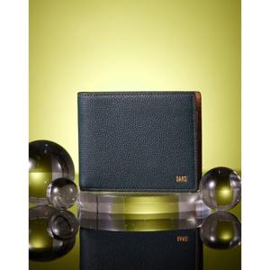 선물포장  (DBWA6E703K2) 카키 브라운 컬러 콤비 DAKS 로고 지갑