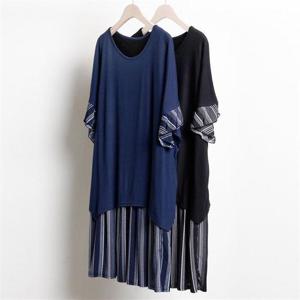 [강물처럼]빅사이즈사랑해요 0238L105 줄지나염 쉬폰 원피스 MN