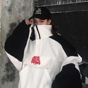 아노락맨투맨코디 하프 집업 캐주얼 기모 루즈핏 아노락 패션 데일리룩