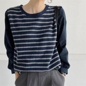 [강물처럼]아이우먼 보드니트면남방롱티 BSC578M101 빅사이즈 (6