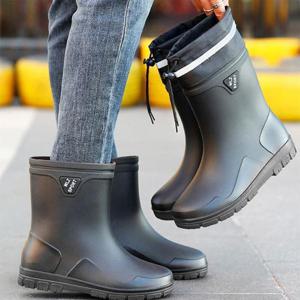 [다잇템]남성 레인부츠 음식점 장화 다크컬러 부츠 (33507067A)