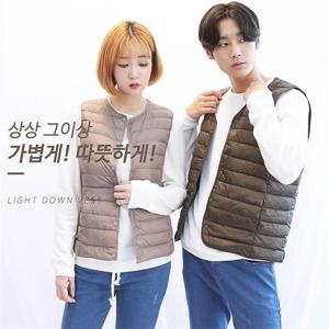 [강물처럼]아이우먼 오리털 경량 조끼 CI0340M011 빅사이즈 (633