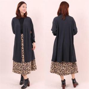 [강물처럼]빅사이즈사랑해요 6884L010 긴팔 골지 롱 가디건 WW (