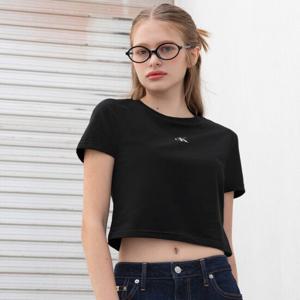 [캘빈클라인 진]여성 슬림핏 베이비 크롭 반팔 티셔츠 47AB213