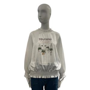 르니앤맥코이 플랜트 자수 셔링 블라우스 (MN04BL102HJY)