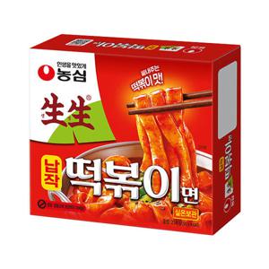 봉지라면 농심 생생 납작 떡볶이면 258g 5개