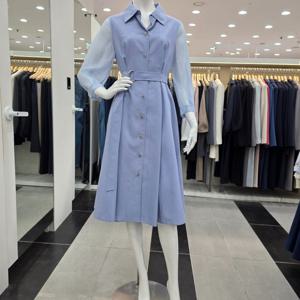 [KL]KGWOPQE900배색벨티드원피스_DJ