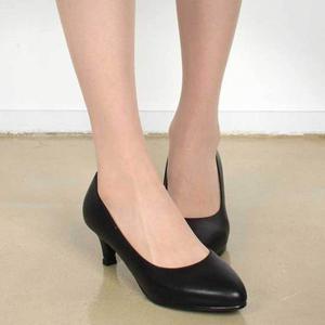여성 기본 펌프스 낮은 블랙 구두 정장룩 코디 여성정장신발