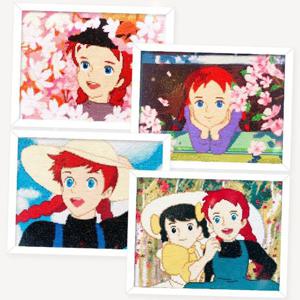 보석십자수 3D 빨강머리앤 액자세트 4종(40x30cm) 보석십자수