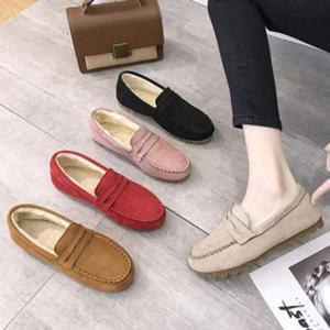 쿨샵 여자 털신 겨울 로퍼 털안감 퍼 캐주얼 로퍼