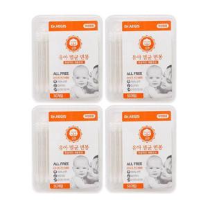 이지스 유아용 멸균면봉 50개입 x 4개 (개별포장) 종이