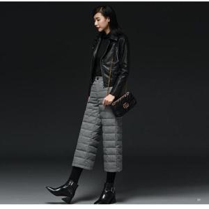 겨울바지 뒷밴드 8부 누빔 여자 겨울 패딩 솜 바지 W19786