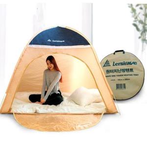 난방텐트 난방비절약 원터치 베이지 침대텐트(1~2인용