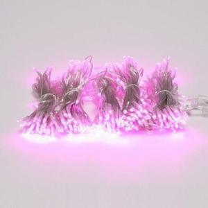 트리구 LED 크리스마스트리 전구 300구 연결형 투명선 핑크색