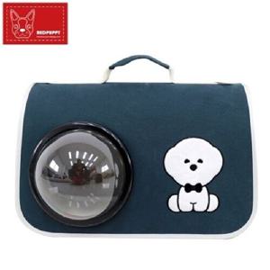 강아지가방 레드퍼피 빵아 핸들 우주선가방 다크그린