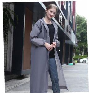 고급 일회용우비 판초우의 EVA 레인코트 남성여성회색