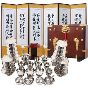 [남원공방] DG스텐제기 47P + 제기함 + 제사병풍